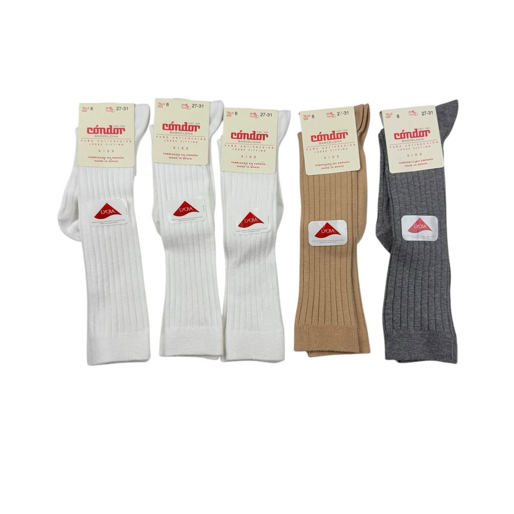 NEW Condor Ribbed Knee High Socks Bundle 5 Pair